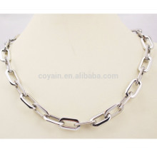 Chunky Unisex plata de acero inoxidable O collar de la cadena